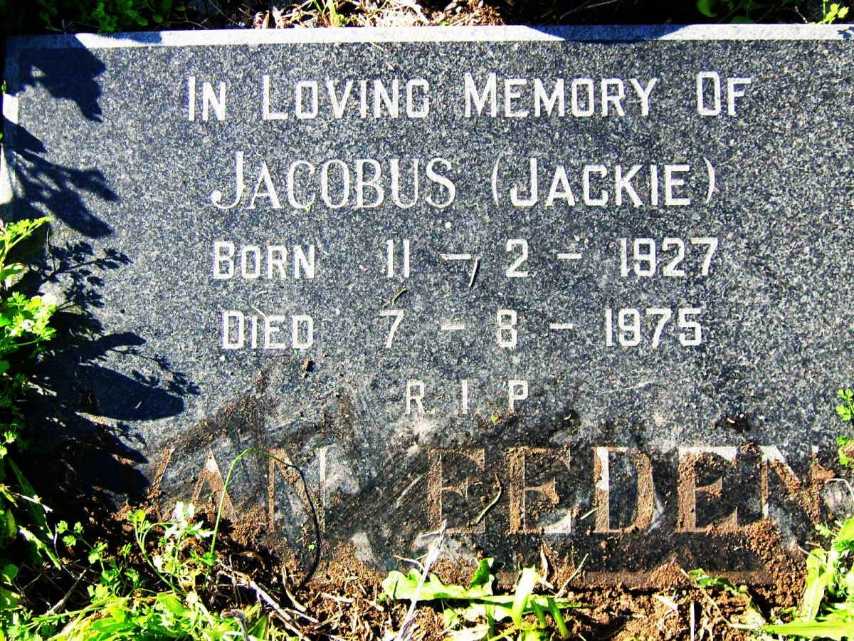 EEDEN Jacobus, van 1927-1975