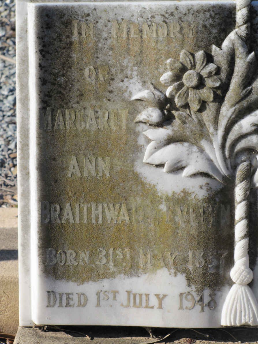 EVELYN Margaret Ann Braithwait 1857-1948