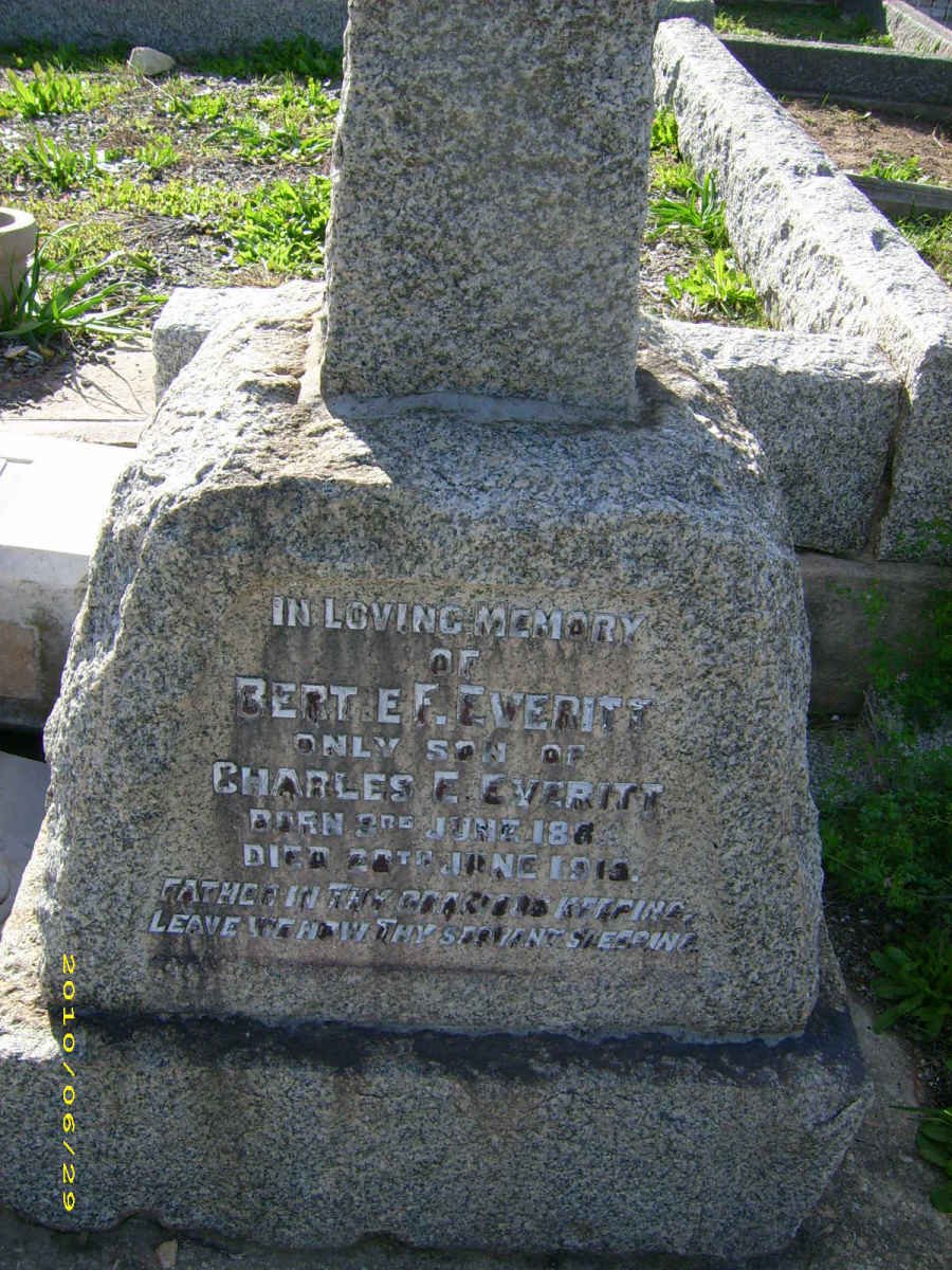 EVERITT Bertie F. 1883-1915