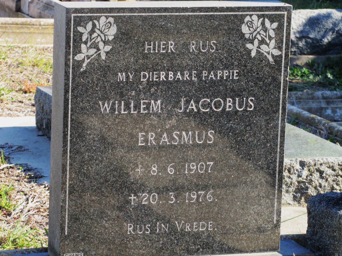 ERASMUS Willem Jacobus 1907-1976