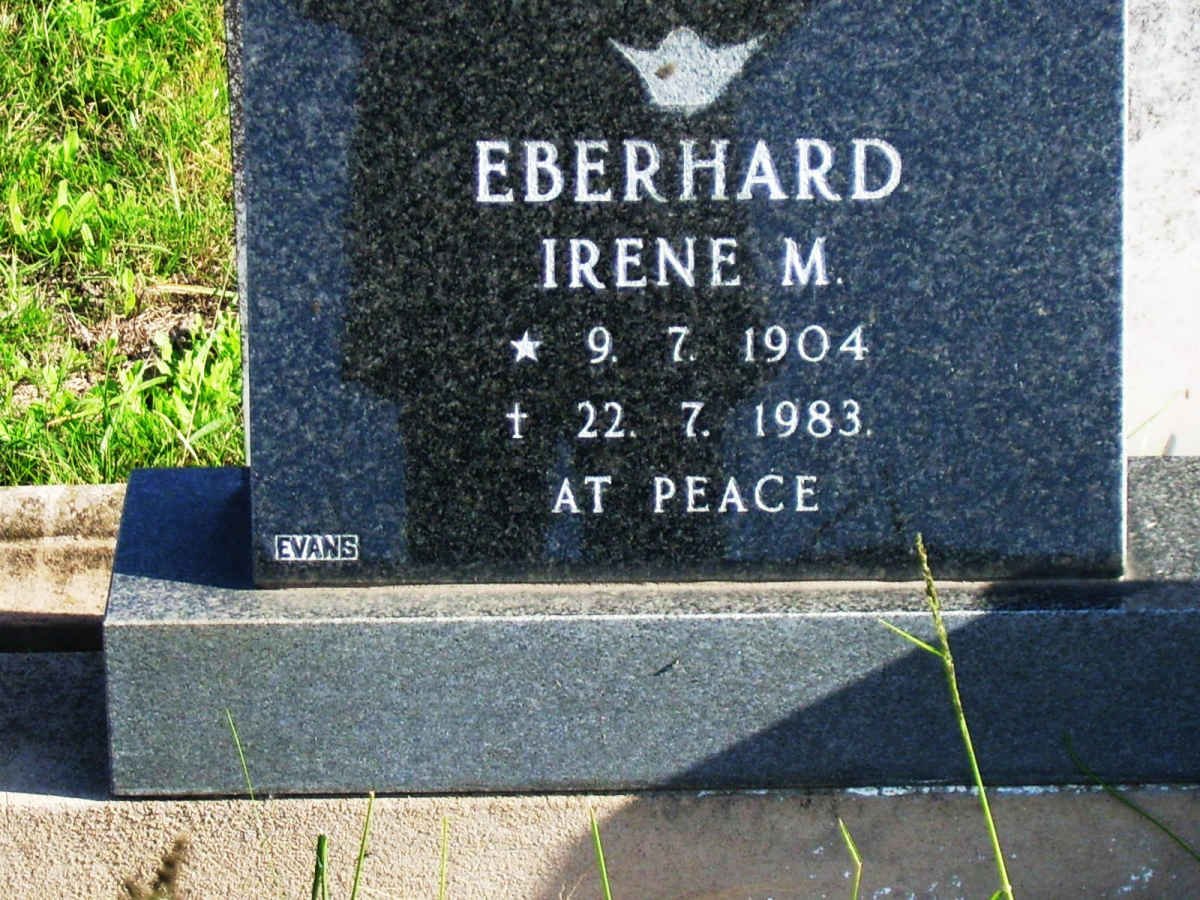 EBERHARD Irene M. 1904-1983
