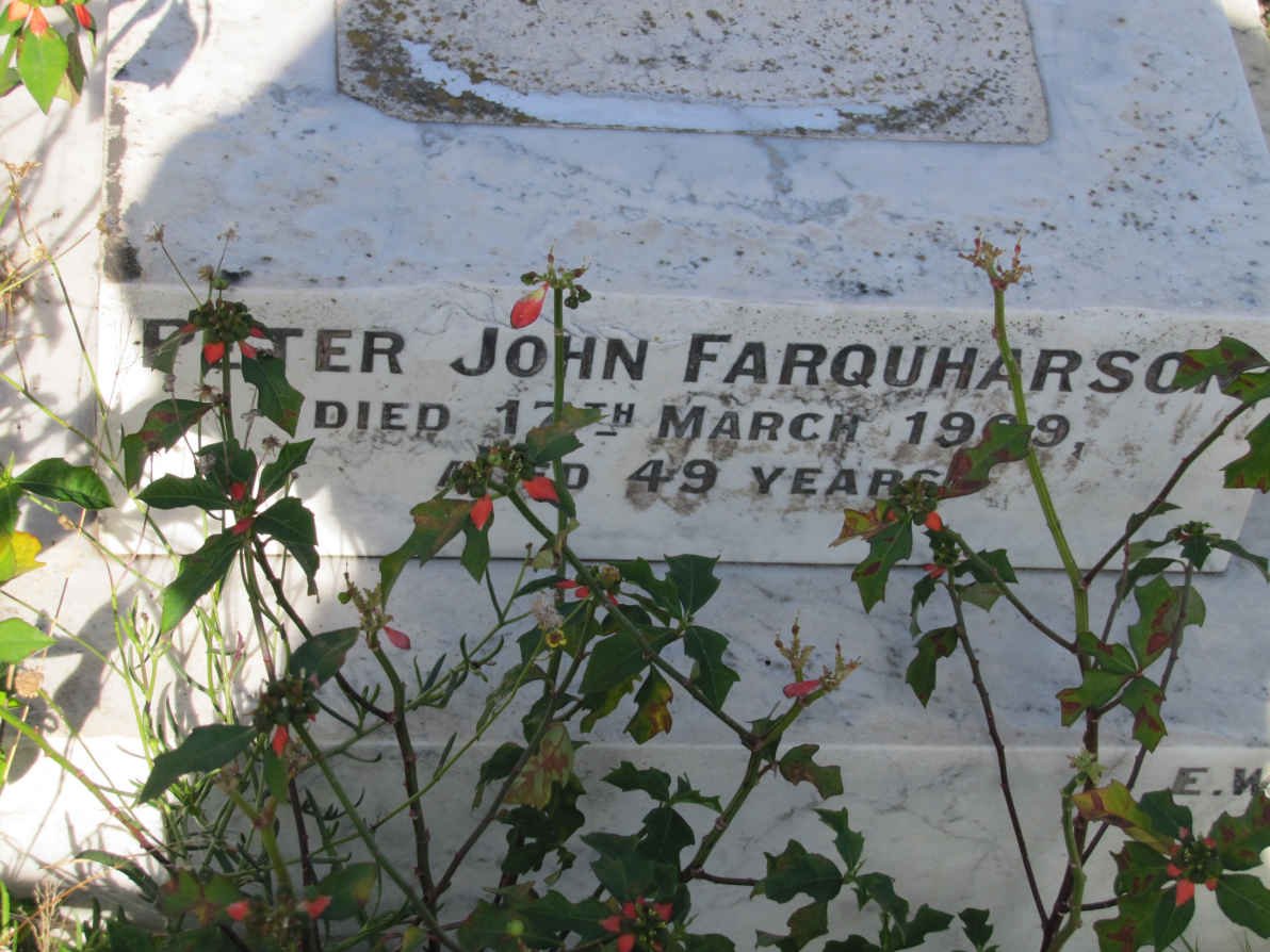 FARQUHARSON Peter John -1909