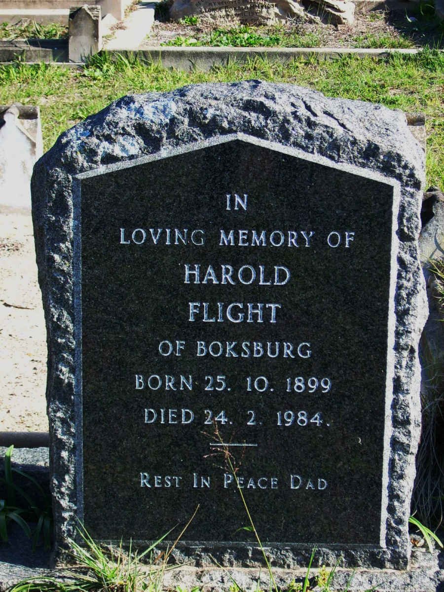 FLIGHT Harold 1899-1984