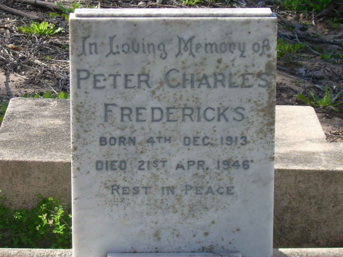 FREDERICKS Peter Charles 1913-1946