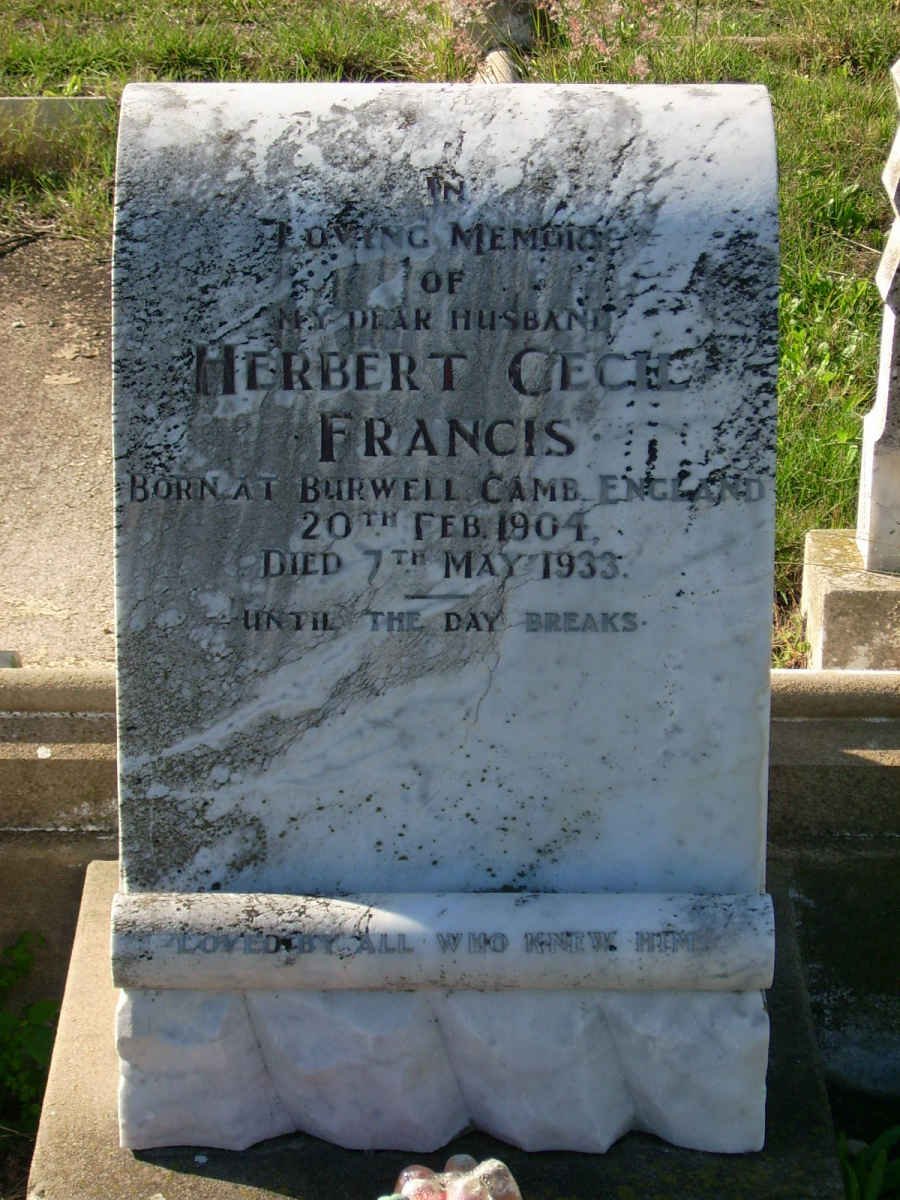 FRANCIS Herbert Cecil 1904-1933