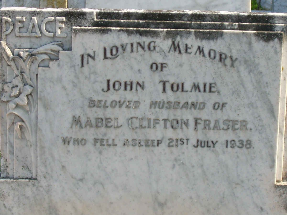 FRASER John Tolmie -1938