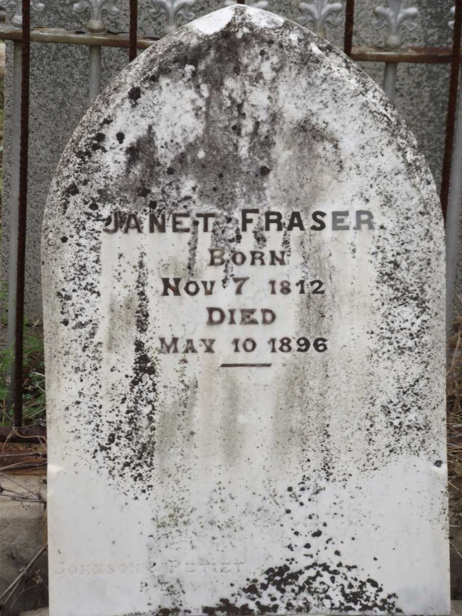 FRASER Janet 1812-1896
