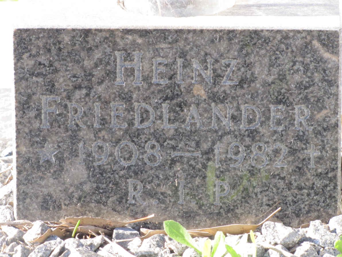 FRIEDLANDER Heinz 1908-1982