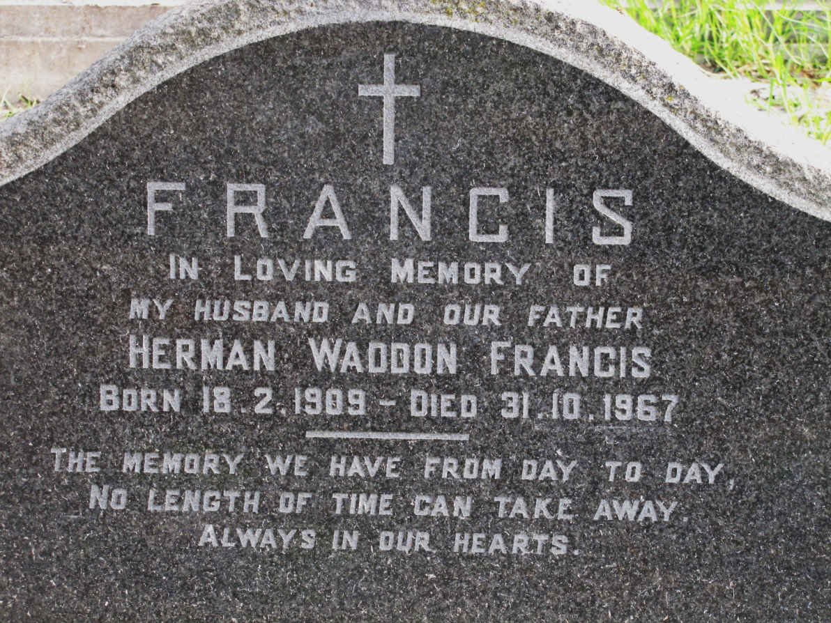 FRANCIS Herman Waddon 1909-1967