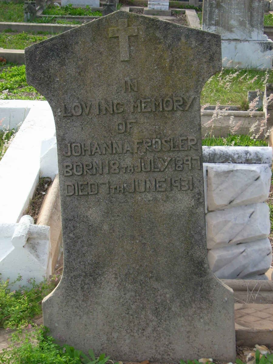 FROSLER Johanna 1897-1931