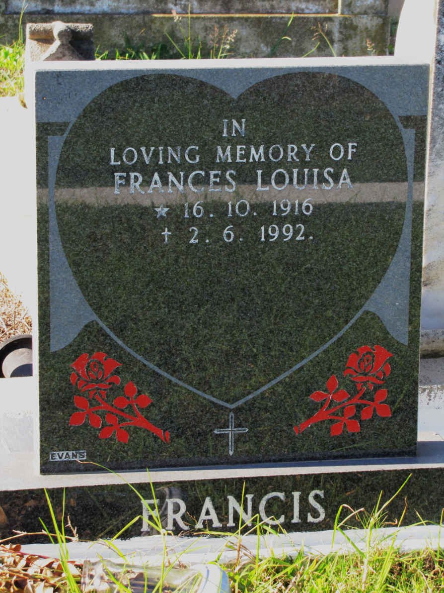 FRANCIS Frances Louisa 1916-1992