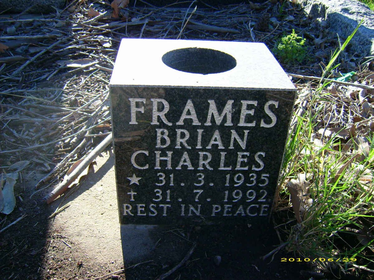FRAMES Brian Charles 1935-1992