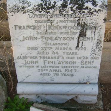 FINLAYSON John -1943 &amp; Frances Kirkwood Kay -1929 :: FINLAYSON Guy