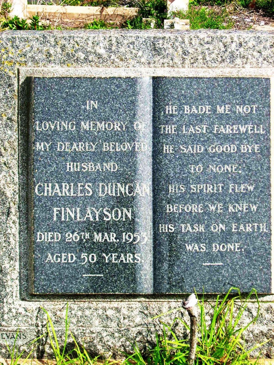 FINLAYSON Charles Duncan -1953