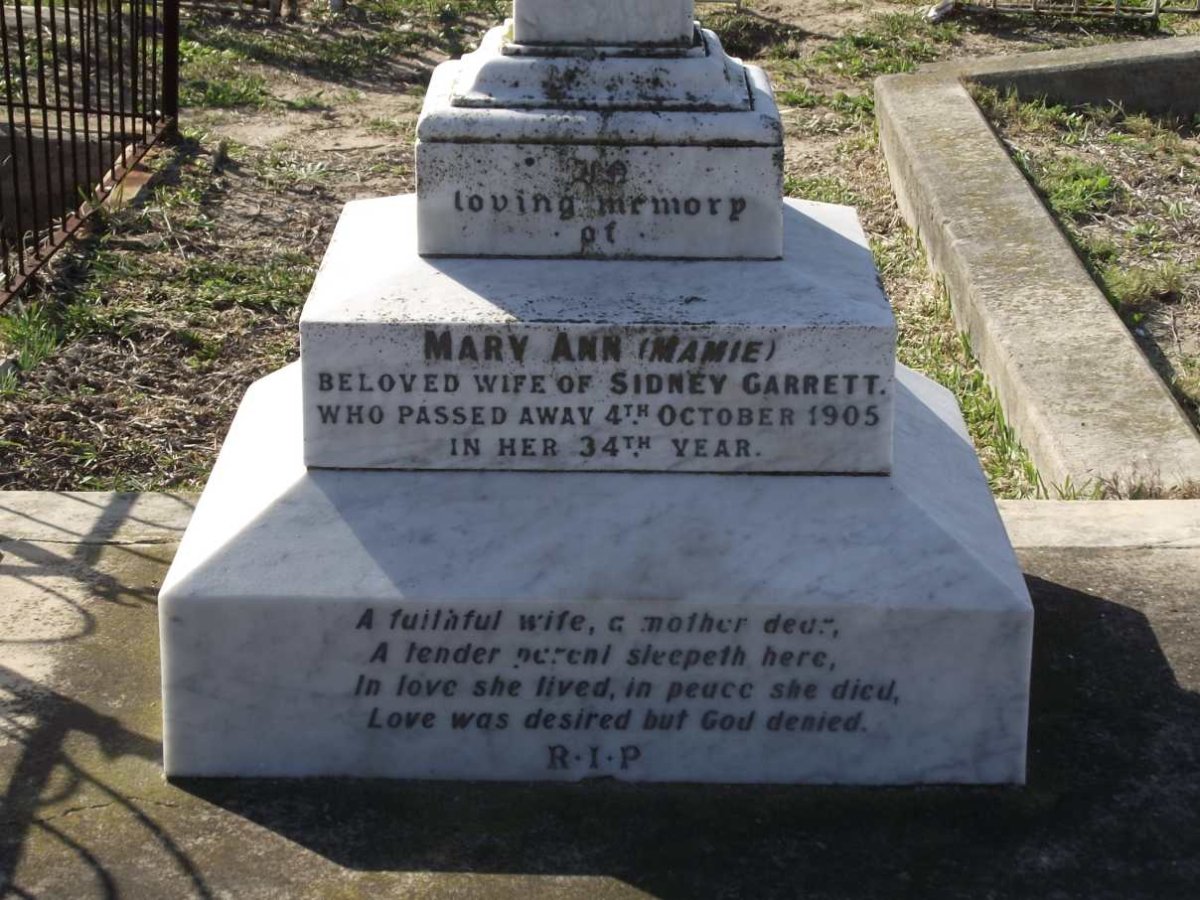 GARRETT Mary Ann -1905