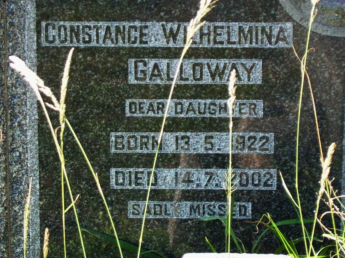 GALLOWAY Constance Wilhelmina 1922-2002