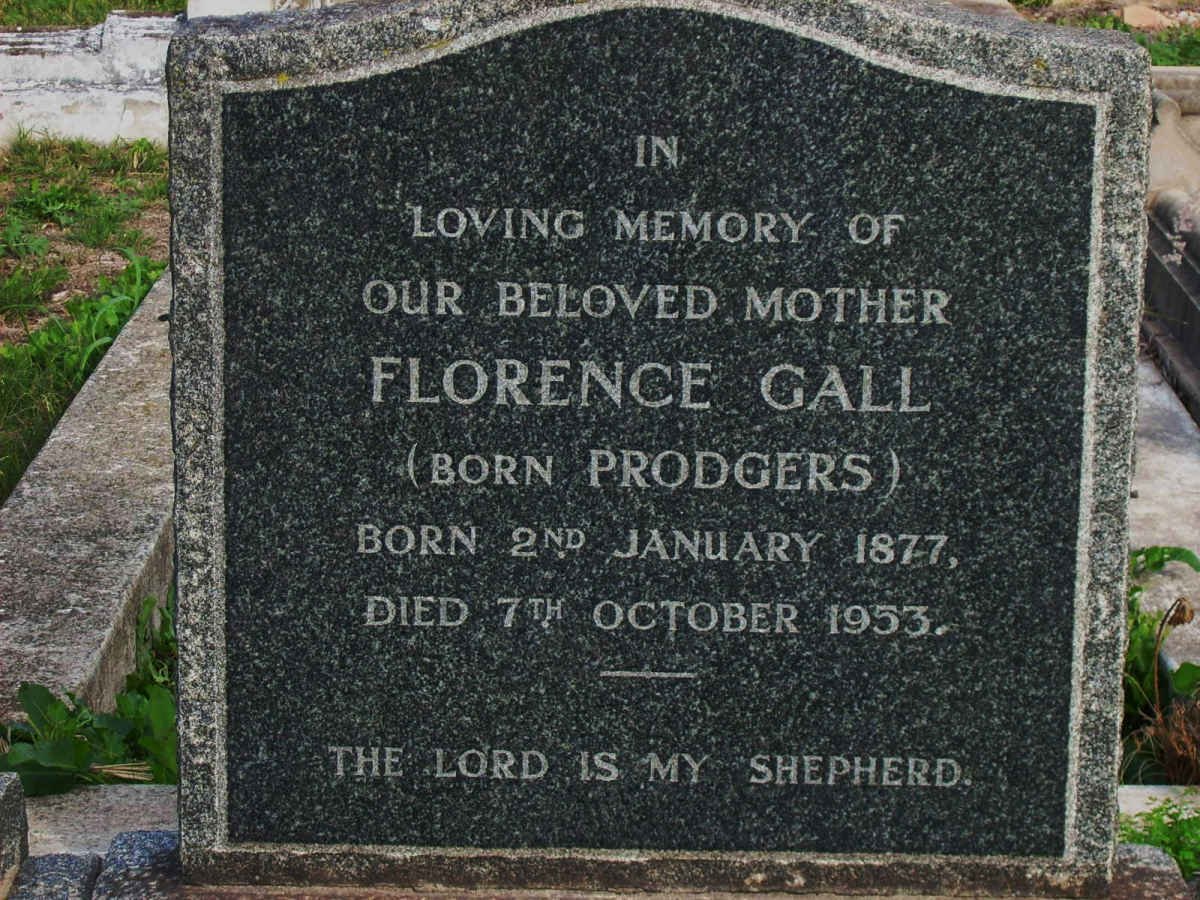 GALL Florence nee PRODGERS 1877-1953