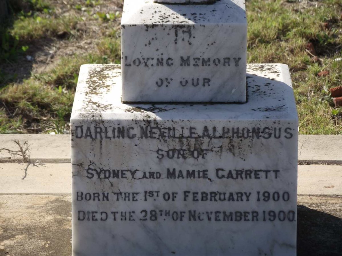 GARRETT Neville Alphonsus 1900-1900
