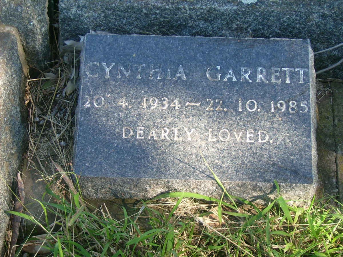 GARRETT Cynthia 1934-1985