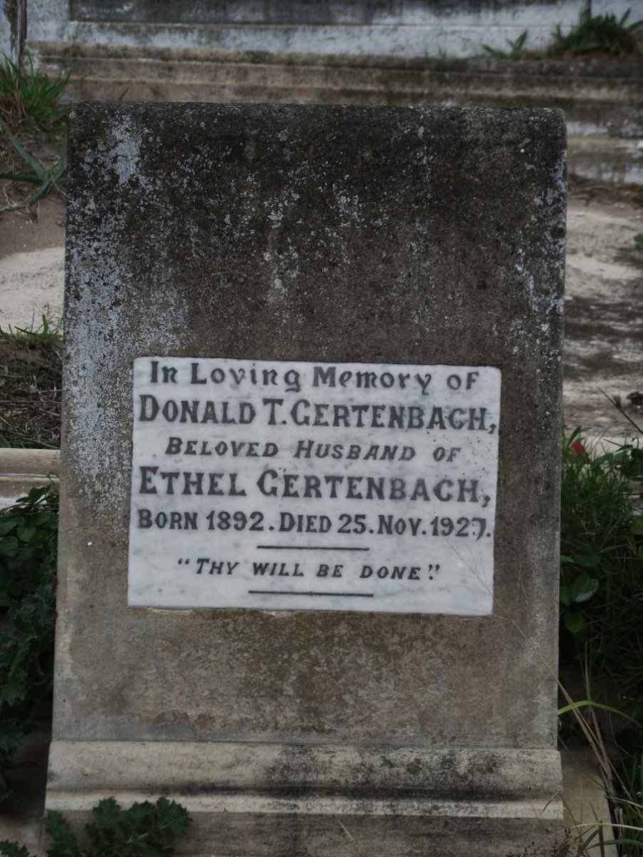 GERTENBACH Donald T. 1892-1927