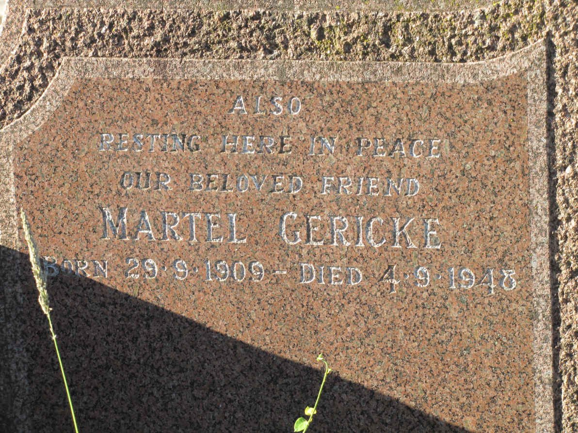 GERICKE Martel 1909-1948