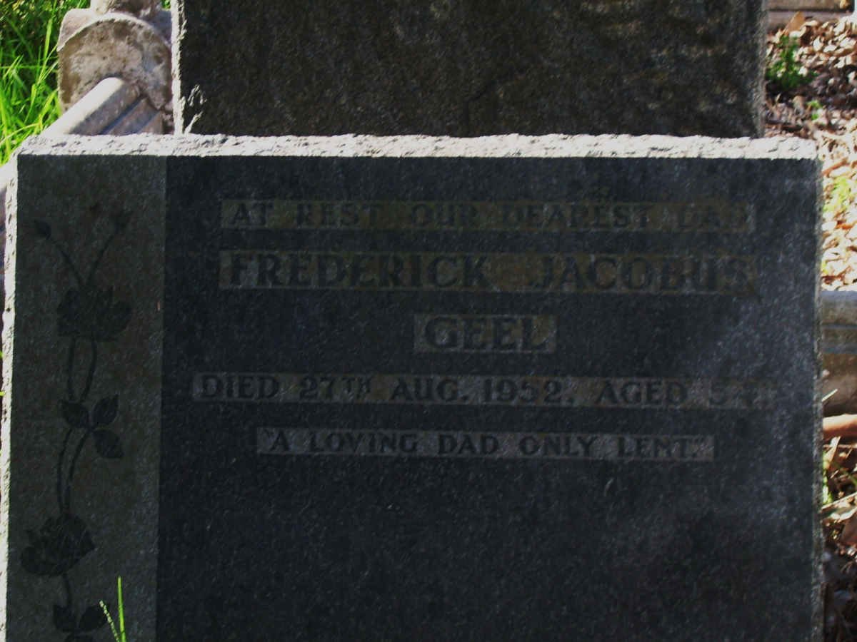 GEEL Frederick Jacobus -1952