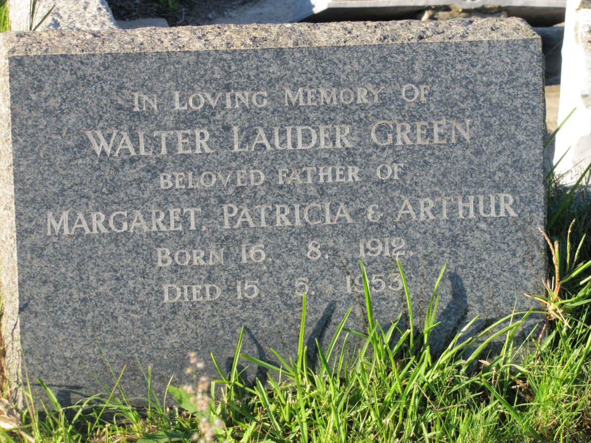 GREEN Walter Lauder 1912-1953
