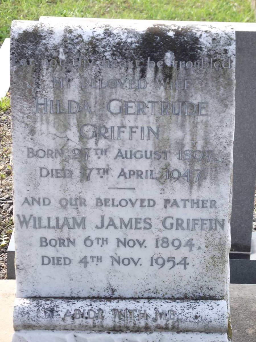 GRIFFIN William James 1894-1954 &amp; Hilda Gertrude 1897-1947