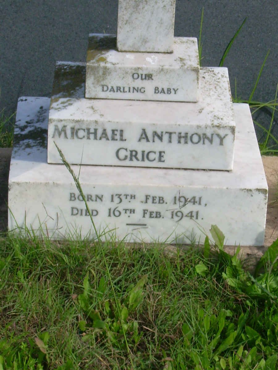 GRICE Michael Anthony 1941-1941