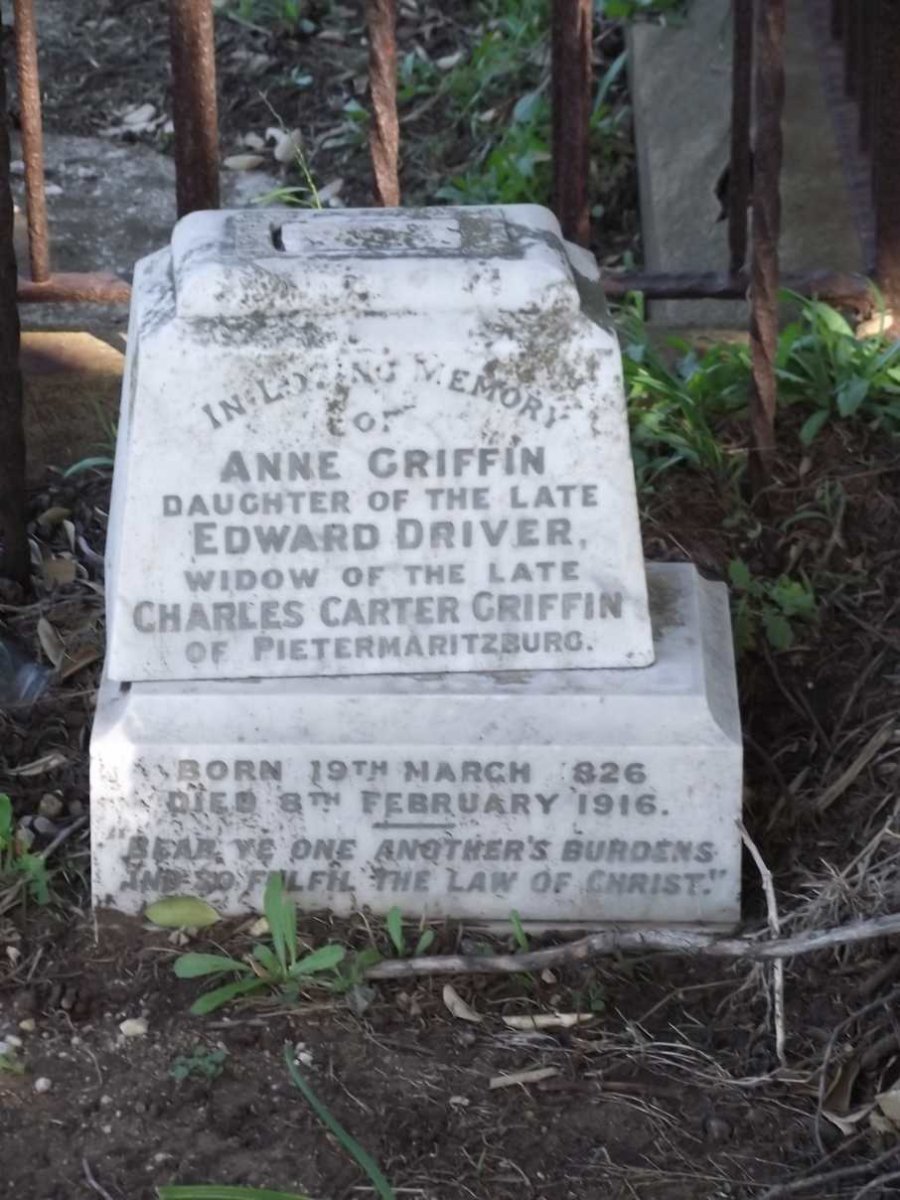 GRIFFEN Anne nee DRIVER 1826-1916