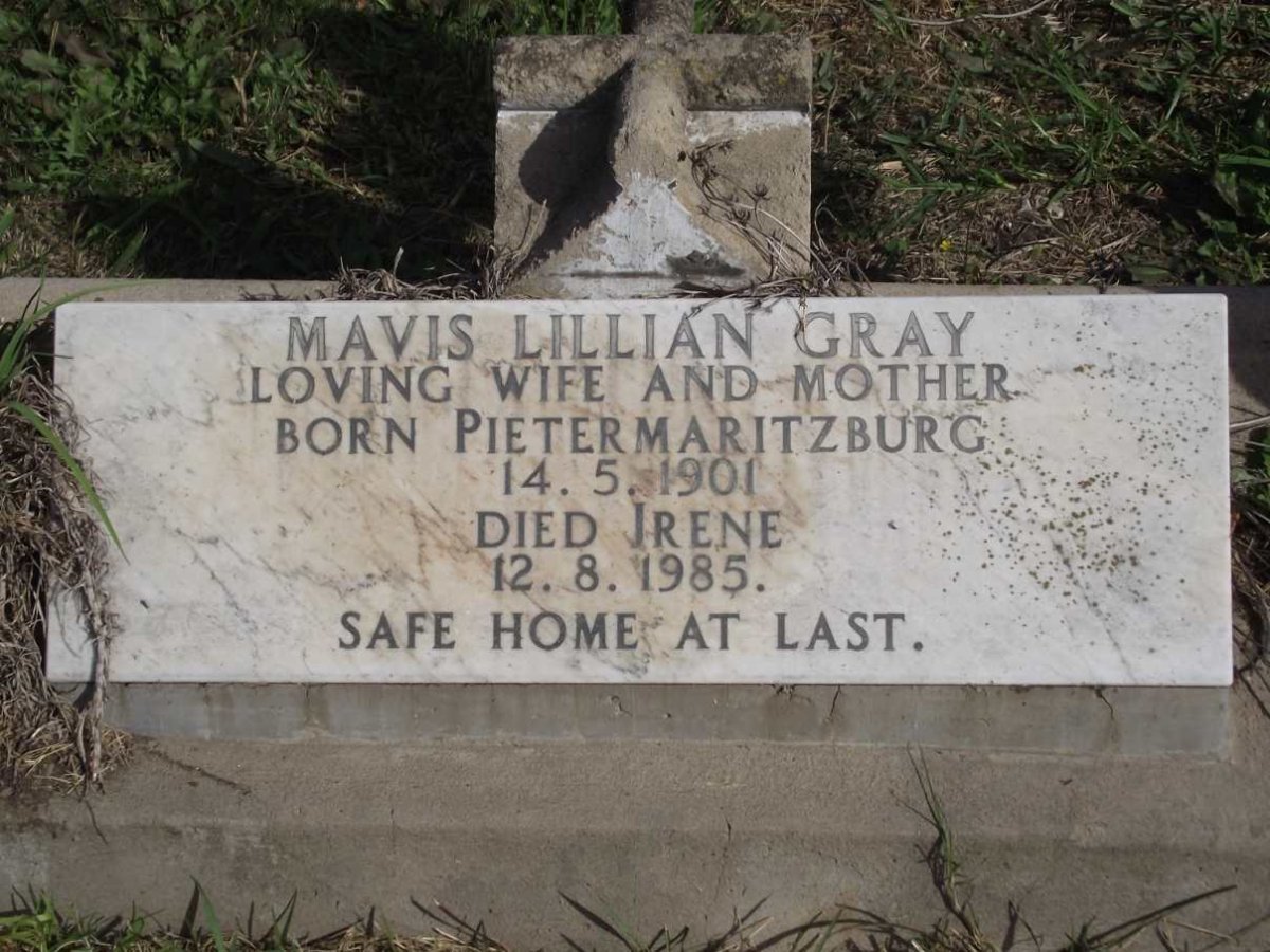 GRAY Mavis Lillian 1901-1985