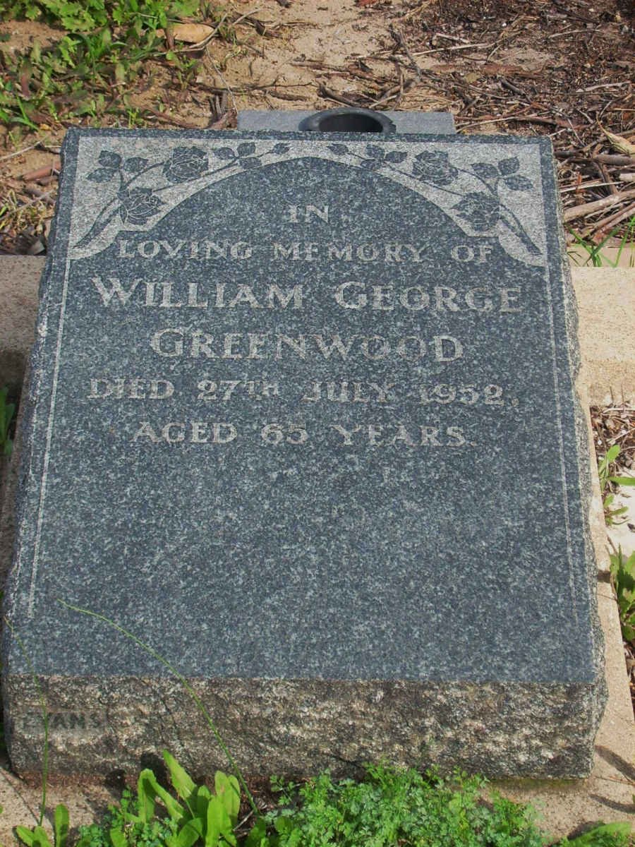GREENWOOD William George -1952