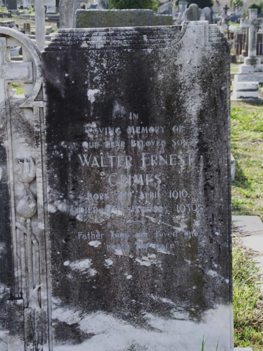 GRIMES Walter Ernest 1916-1939