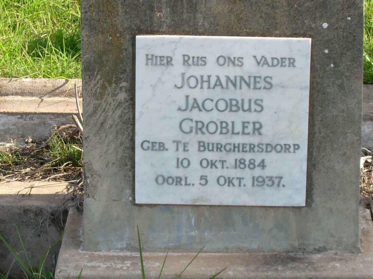 GROBLER Johannes Jacobus 1884-1937