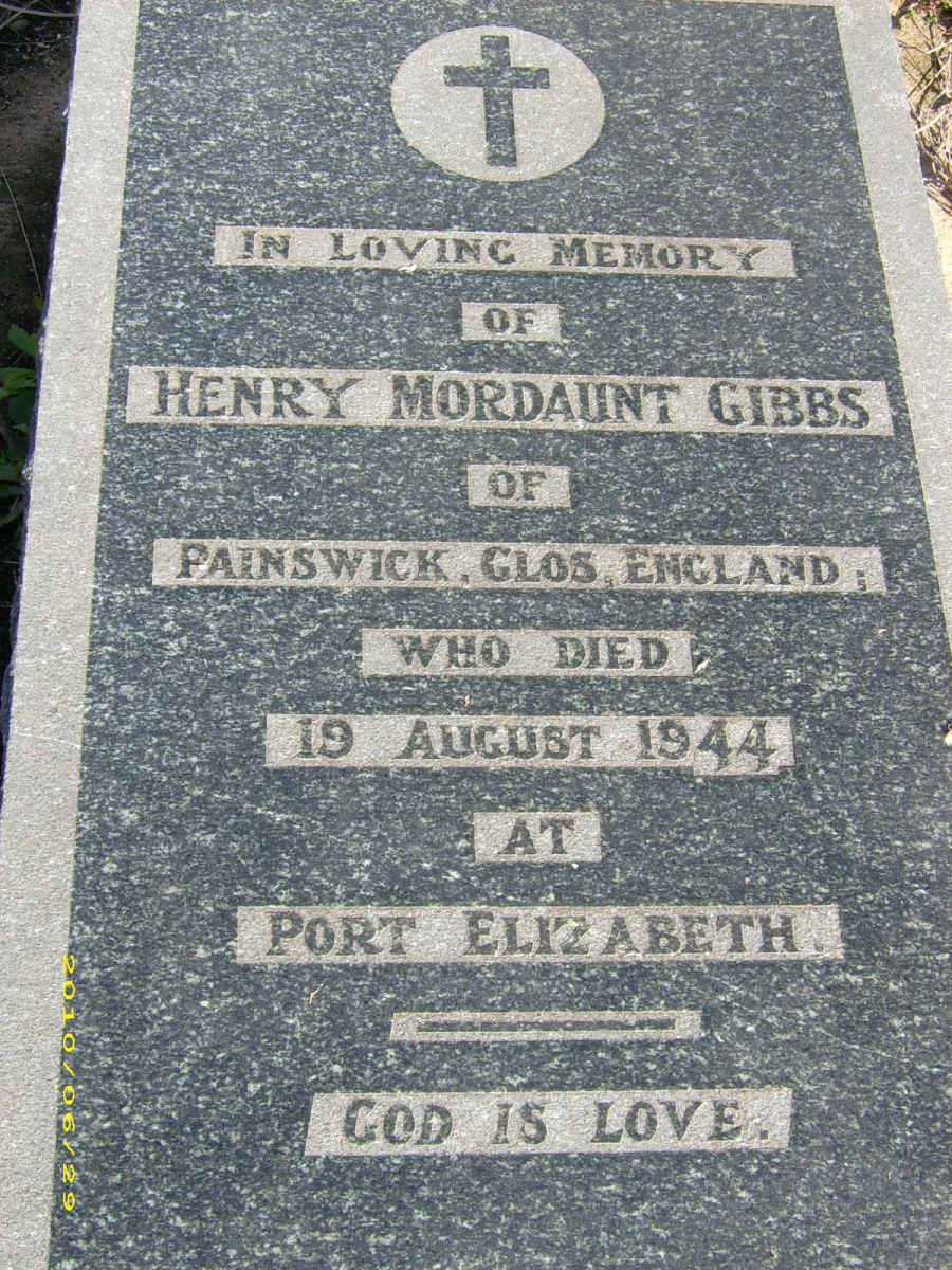 GIBBS Henry Mordaunt -1944