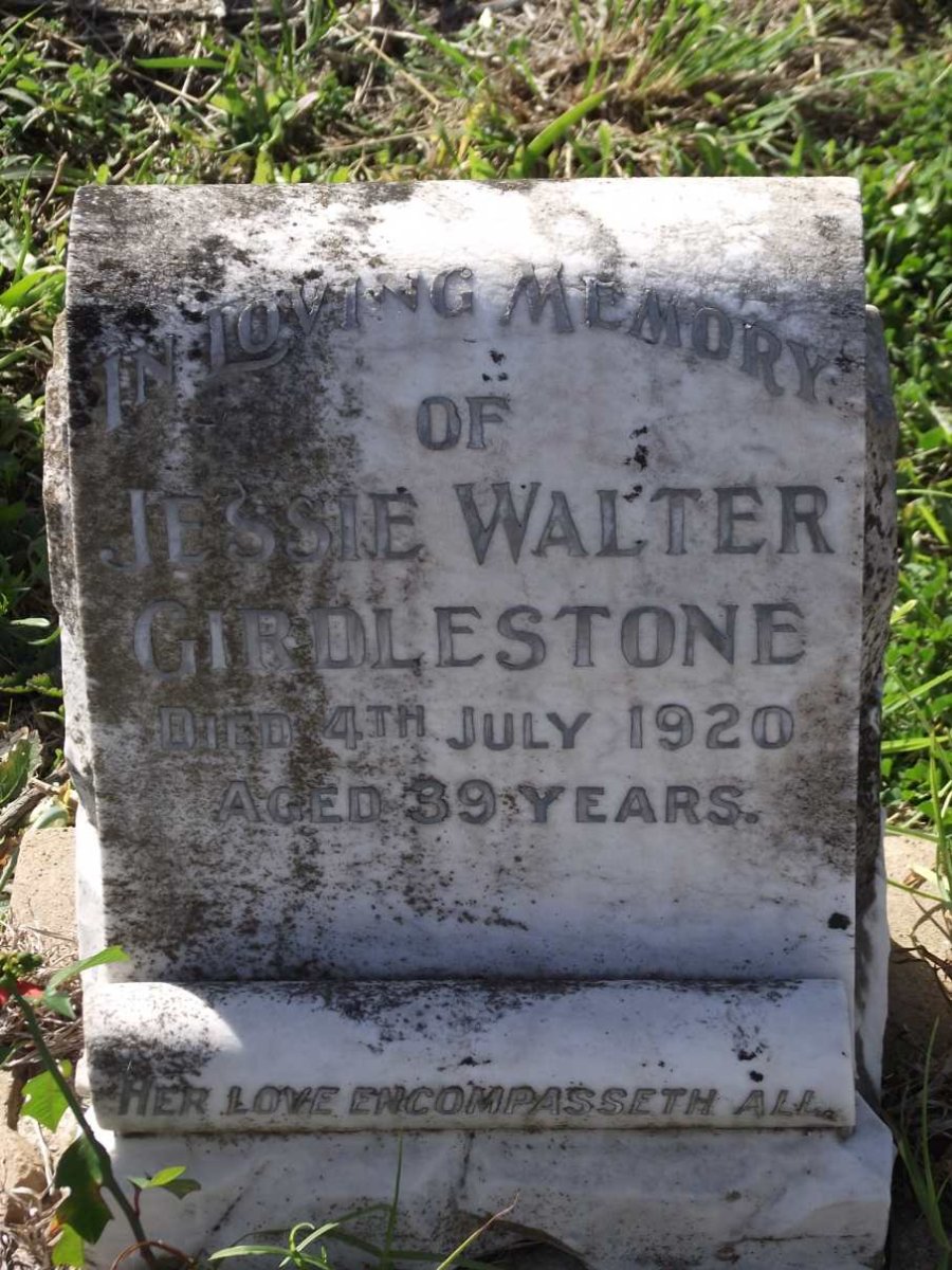 GIRDLESTONE Jessie Walter -1920