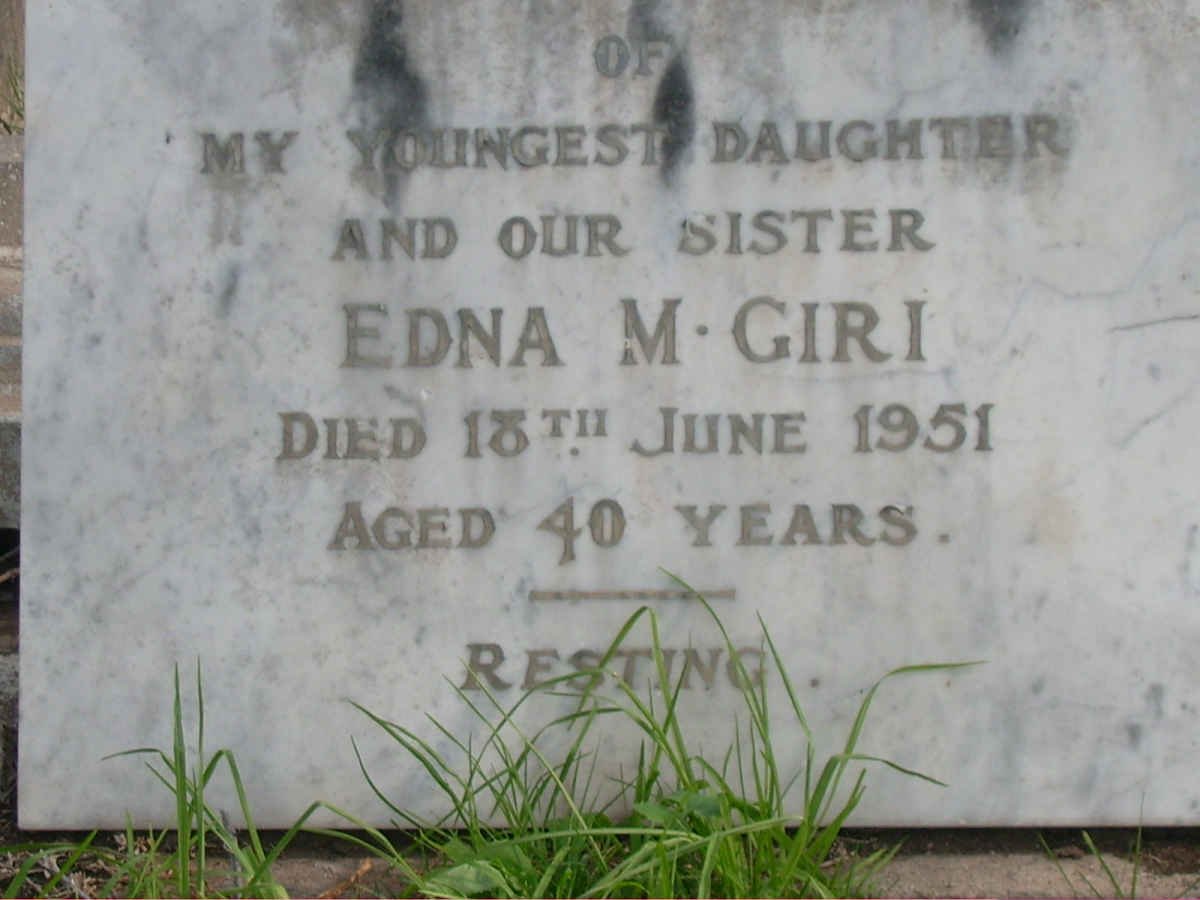 GIRI Edna M. -1951