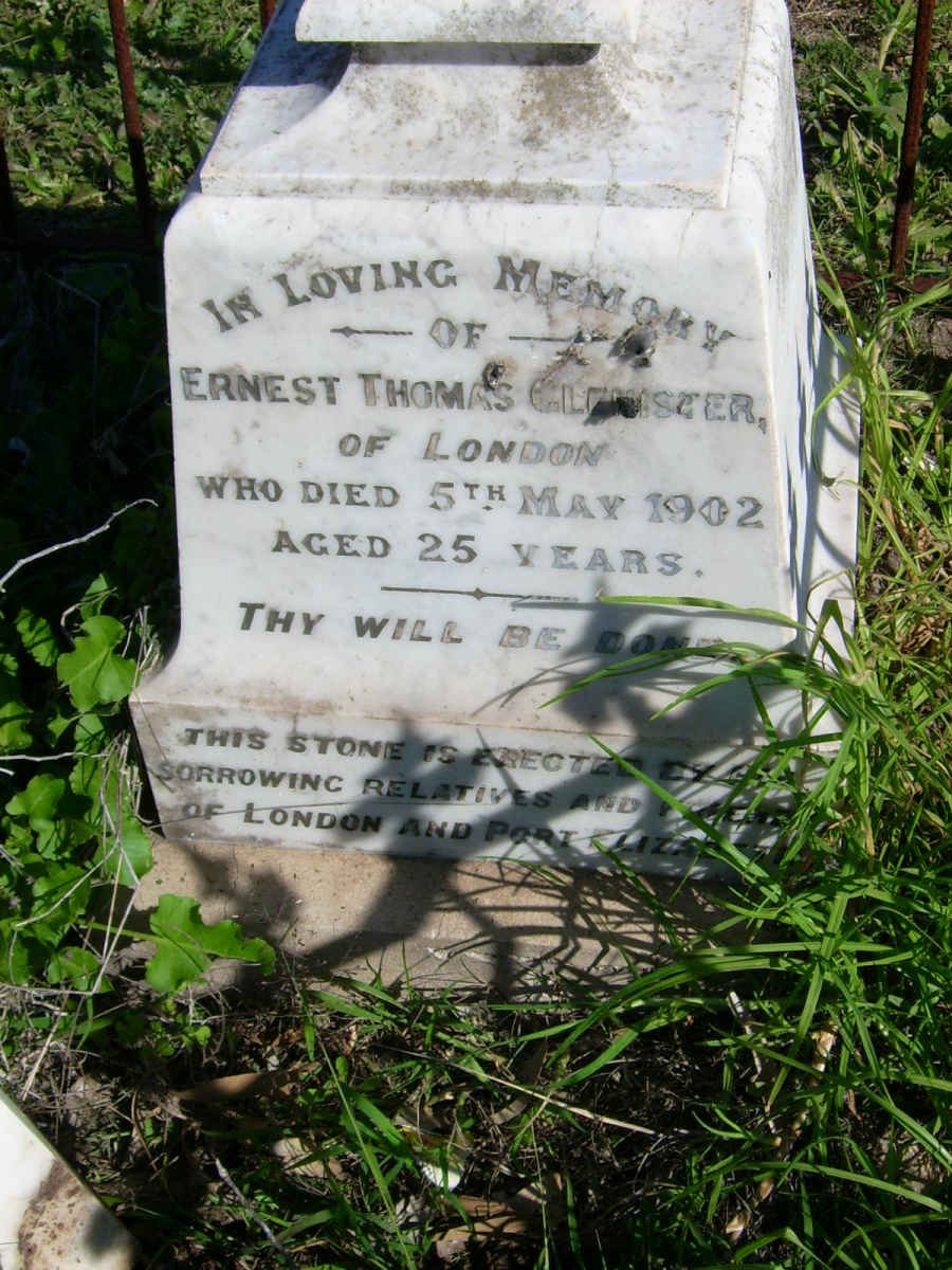 GLENISTER Ernest Thomas -1902