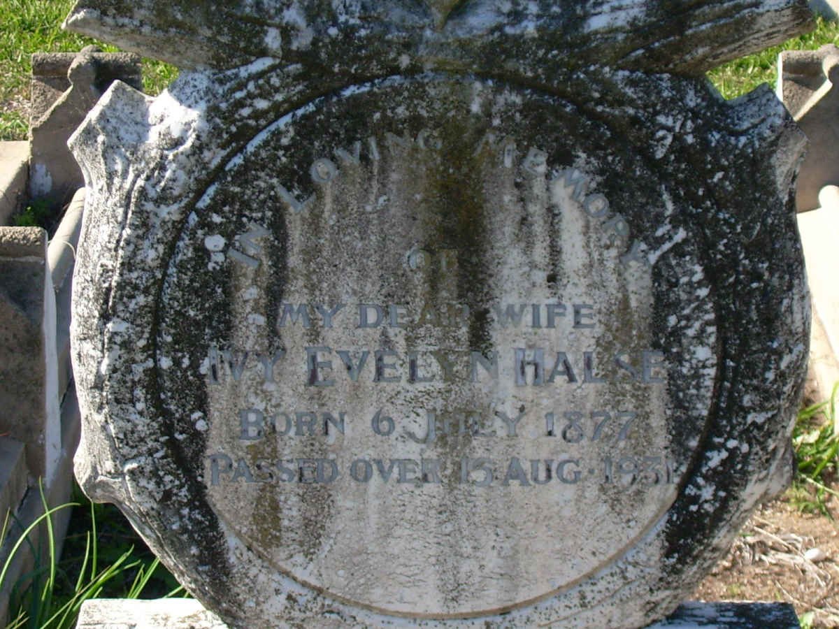 HALSE Ivy Evelyn 1877-1931