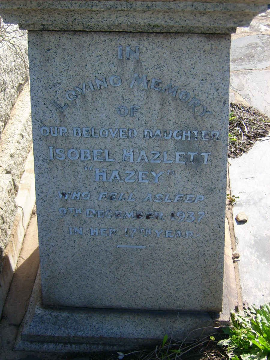 HAZLETT Isobel -1937