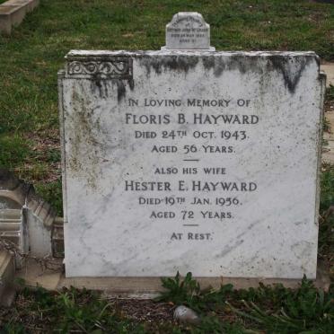 HAYWARD Floris B. -1943 &amp; Hester E. -1956