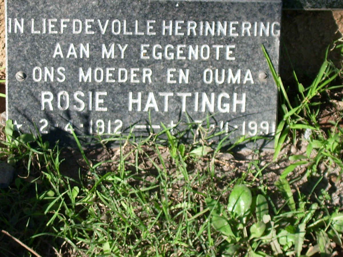 HATTINGH Rosie 1912-1991