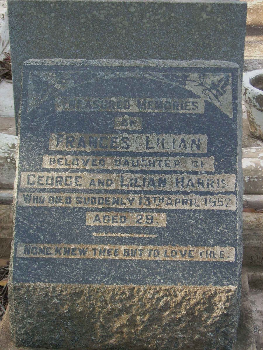 HARRIS Francis Lilian -1957