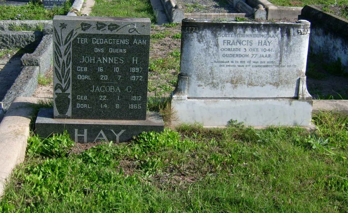 HAY Johannes H. 1897-1972 &amp; Jacoba C. 1912-1965 :: HAY Francis -1941