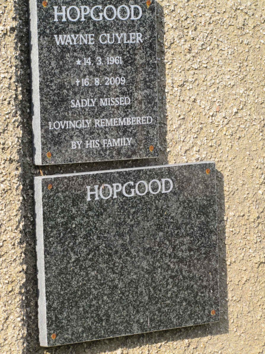 HOPGOOD Wayne Cuyler 1961-2009