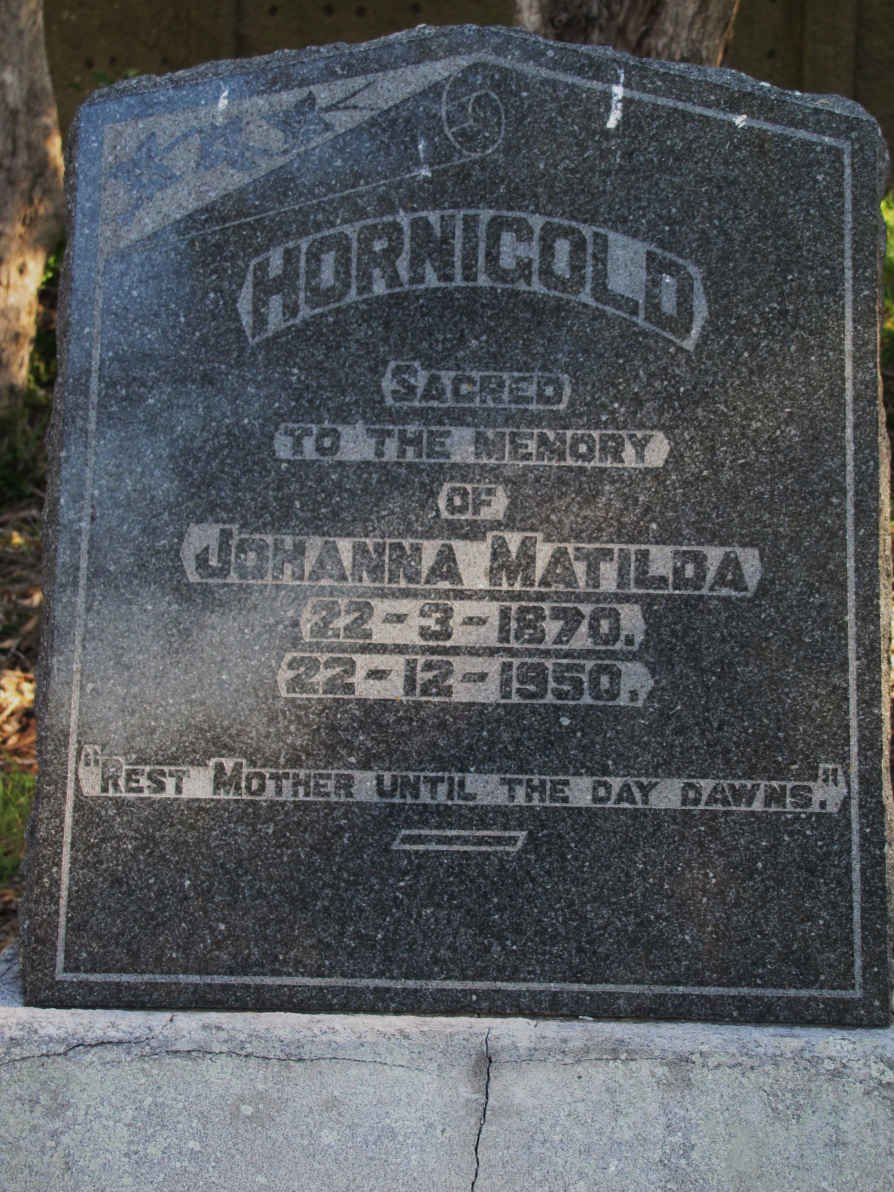 HORNIGOLD Johanna Matilda 1870-1950