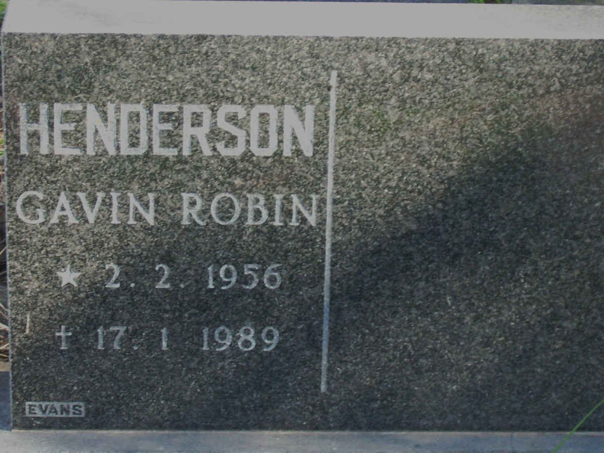 HENDERSON Gavin Robin 1956-1989