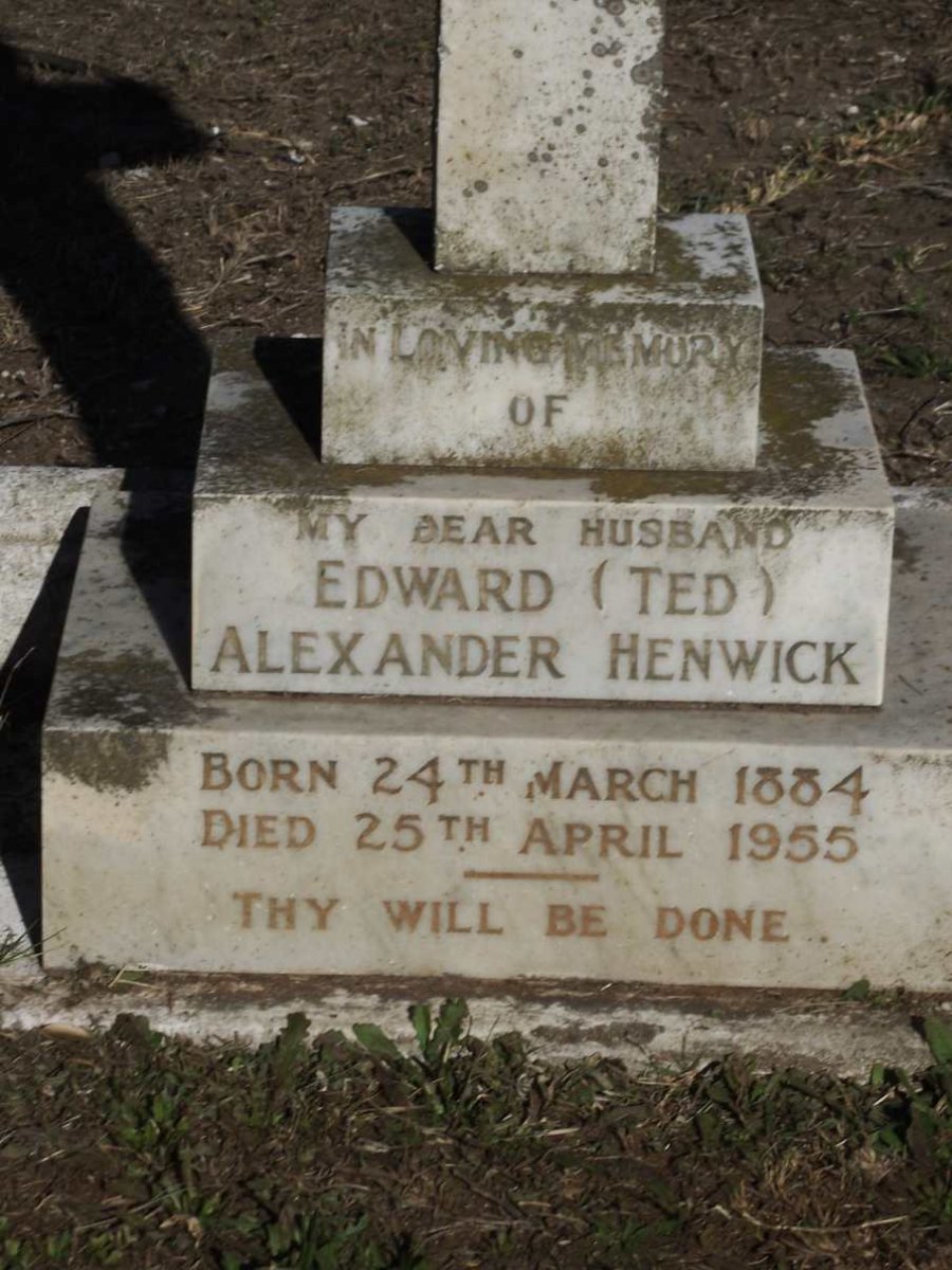 HENWICK Edward Alexander 1884-1955