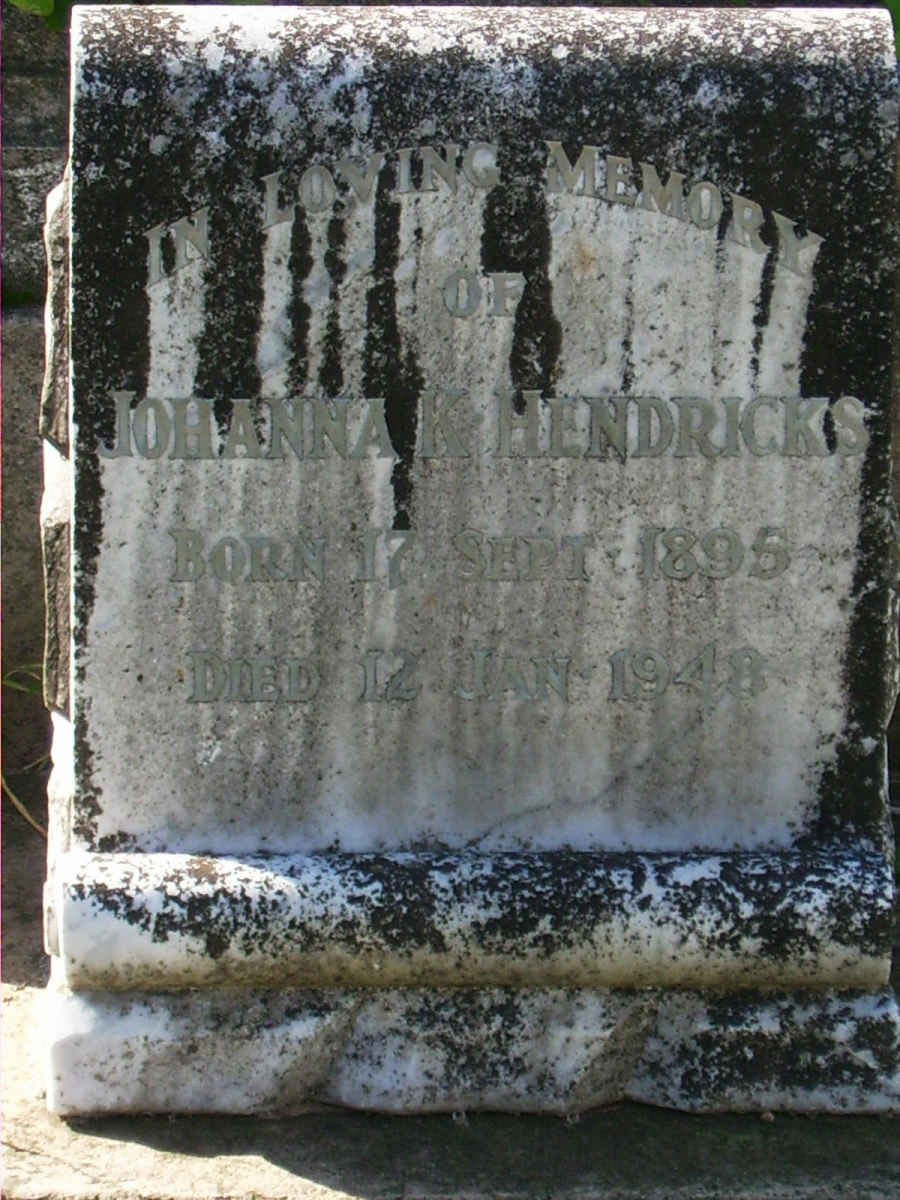 HENDRICKS Johanna K. 1895-1948