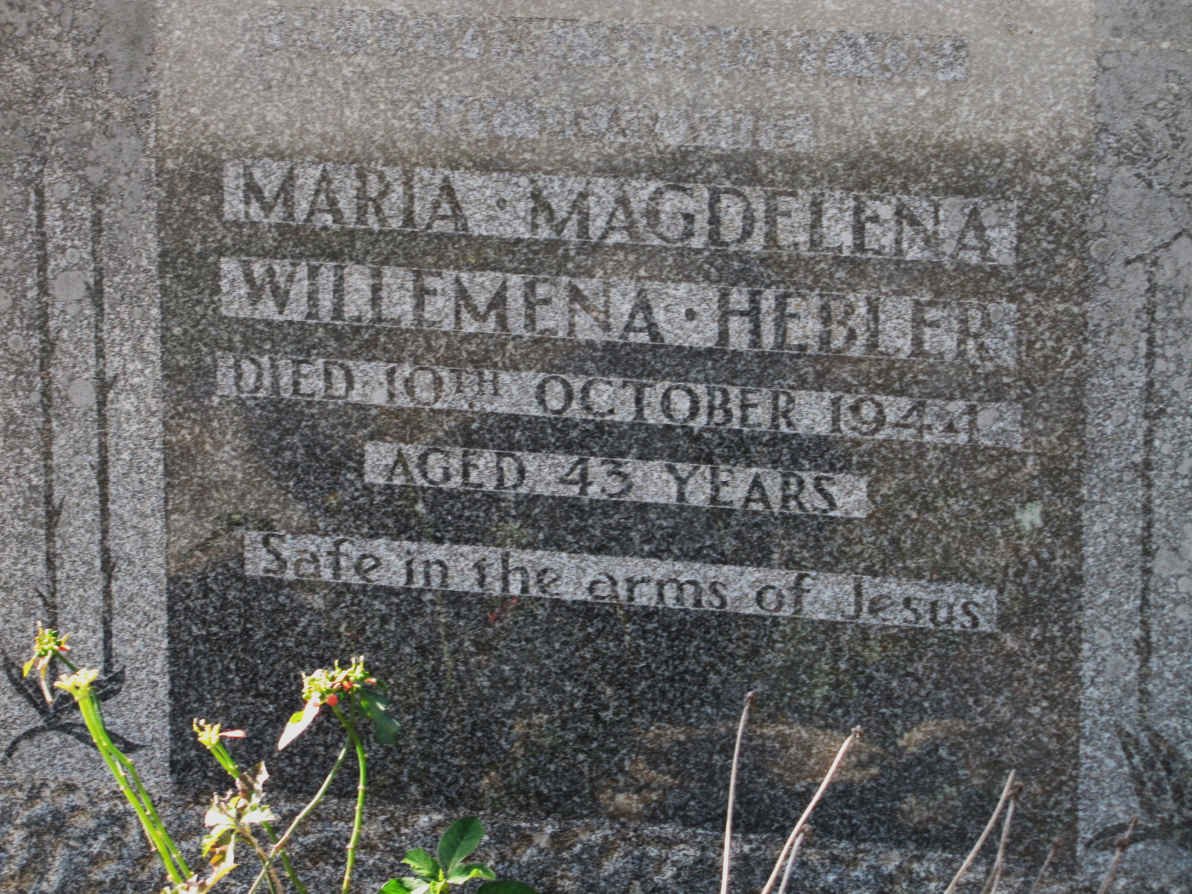 HEBLER Maria Magdelena Willemena -1944